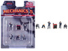 Mechanics #5 6 piece Diecast Figure Set 5 Figures 1 Tool Cabinet Limited Edition for 1/64 Scale Models American Diorama AD-2435MJ
