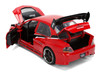 Sean's Mitsubishi Lancer Evolution IX RHD Right Hand Drive Red with Graphics The Fast and the Furious: Tokyo Drift 2006 Movie Fast & Furious 25 Years Series 1/24 Diecast Model Car Jada 36208