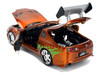 Brian's Toyota Supra Orange Color Brush Finish 25 Years of Fast & Furious Anniversary The Fast and the Furious 2001 Movie Fast & Furious Series 1/24 Diecast Model Car Jada 37703