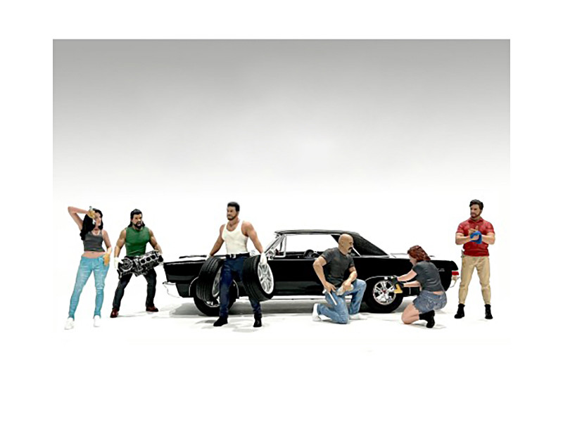 Muscle Mechanics 6 piece Figure Set for 1/18 Scale Models American Diorama 19201-19202-19203-19204-19205-19206