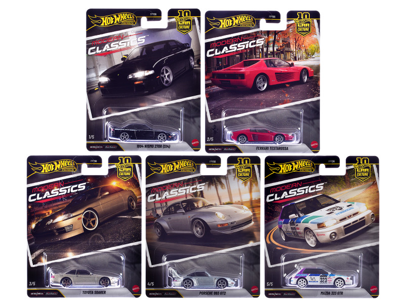 Modern Classics 5 piece Set Car Culture 10th Anniversary 2026 Series S Diecast Model Cars Hot Wheels FPY86-961S