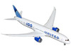 Boeing 787-9 Commercial Aircraft with Flaps Down United Airlines 100 Years N61101 White with Graphics and Blue Tail Gemini 200 Series 1/200 Diecast Model GeminiJets G2UAL1258F