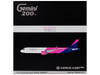 Airbus A321neo Commercial Aircraft Wizz Air G-WUNB White and Pink with Purple Tail Gemini 200 Series 1/200 Diecast Model GeminiJets G2WUK1404