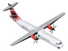 ATR 72-600 Commercial Aircraft Loganair - Scotland's Airline G-LMTE White with Red Plaid Tail 1/400 Diecast Model GeminiJets GJ2308