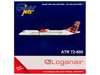 ATR 72-600 Commercial Aircraft Loganair - Isle of Man's Airline G-LMTE White with Red and Green Plaid Tail 1/400 Diecast Model GeminiJets GJ2309