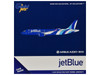 Airbus A220-300 Commercial Aircraft JetBlue Airways N3241J Blue with Striped Tail 1/400 Diecast Model GeminiJets GJ2338