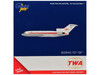 Boeing 727-100 Commercial Aircraft Trans World Airlines N851TW White with Red Stripes 1/400 Diecast Model GeminiJets GJ2353