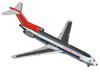 Boeing 727-200 Commercial Aircraft Northwest Orient N298US Silver with White Stripes and Red Tail 1/400 Diecast Model GeminiJets GJ2354