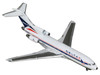 Boeing 727-100 Commercial Aircraft Delta Air Lines N1633 White with Red and Blue Stripes 1/400 Diecast Model GeminiJets GJ2355