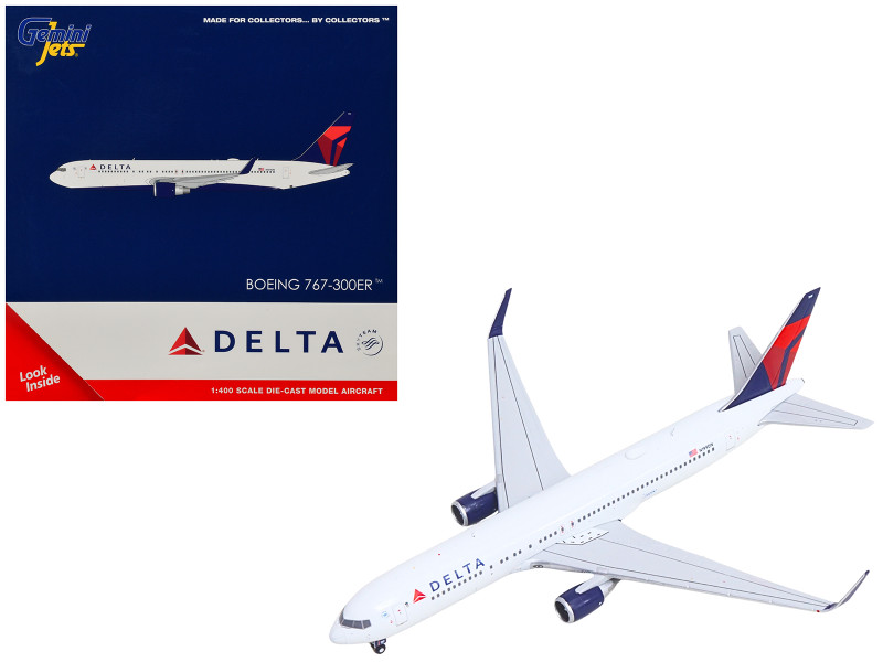Boeing 767 400ER Commercial Aircraft Delta Air Lines N829MH White