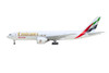 Boeing 777F Commercial Aircraft Emirates SkyCargo A6-EFV White with Striped Tail 1/400 Diecast Model GeminiJets GJ2381