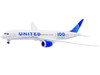 Boeing 787-9 Commercial Aircraft United Airlines 100 Years N61101 White with Blue Tail 1/400 Diecast Model GeminiJets GJUAL2228