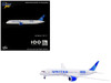 Boeing 787-9 Commercial Aircraft United Airlines 100 Years N61101 White with Blue Tail 1/400 Diecast Model GeminiJets GJUAL2228