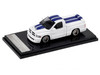 2003 Dodge Ram SRT 10 Pickup Truck White with Blue Stripes 1/64 Diecast Model Car Shoom64 Models SHOOM-103-005