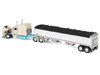Peterbilt 389 with 63 Mid Roof Sleeper and 43 Wilson Pacesetter High Sided Grain Trailer Capitola Trucking Cream 1/64 Diecast Model DCP/First Gear 60-2207