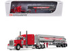Peterbilt 379 with 63 Mid Roof Sleeper and Heil Fuel Tank Trailer Rapid Roberts Red 1/64 Diecast Model DCP/First Gear 60-2251
