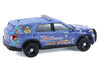 2022 Ford Police Interceptor Utility Miami Police Department Hispanic Heritage Month Blue with Graphics Hobby Exclusive Series 1/64 Diecast Model Car Greenlight 30554