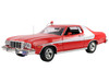 1976 Ford Gran Torino Red with White Graphics Hollywood Greatest Hits Series 1/24 Diecast Model Car Greenlight 84221