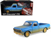 1971 Chevrolet C 10 Pickup Truck Blue Dirty Version Hollywood Greatest Hits Series 1/24 Diecast Model Car Greenlight 84223