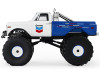1972 Chevrolet K 10 Monster Truck Chevron 150th Anniversary White and Blue Metallic Kings of Crunch Series 1/43 Diecast Model Car Greenlight 88063