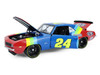 1969 Chevrolet Camaro #24 Jeff Gordon Hendrick Motorsports First Win Tribute Blue and Red with Rainbow Stripes 1/18 Diecast Model Car Highway 61 HWY-18052