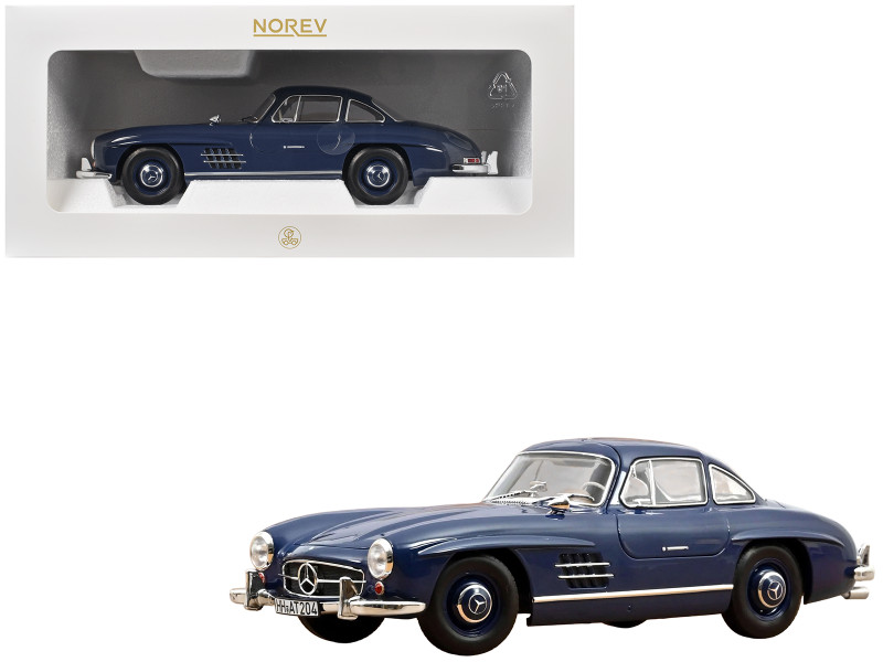 1954 Mercedes-Benz 300 SL Blue 1/18 Diecast Model Car Norev 183852