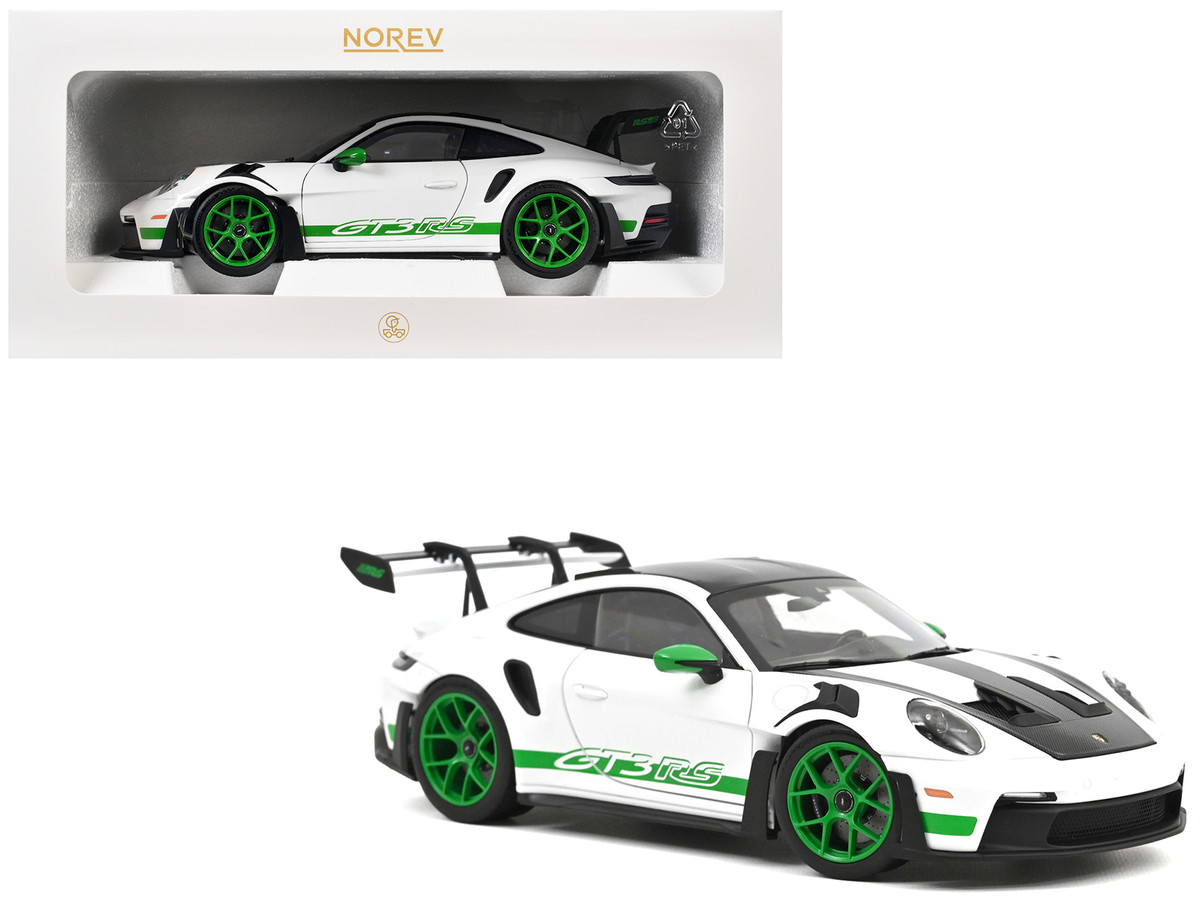 2022 Porsche 911 GT3 RS Weissach Pack White with Green Stripes And