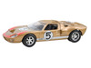 1966 Ford GT40 MKII #5 Kandy Gold Metallic with White Stripes and Red Graphics 1/43 Diecast Model Car Norev 270578