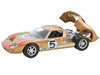 1966 Ford GT40 MKII #5 Kandy Gold Metallic with White Stripes and Red Graphics 1/43 Diecast Model Car Norev 270578