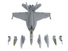 Boeing F A 18E Super Hornet Aircraft VFA 87 Golden Warriors USS George H W Bush 2017 United States Navy 1/72 Diecast Model JC Wings JCW-72-F18-021