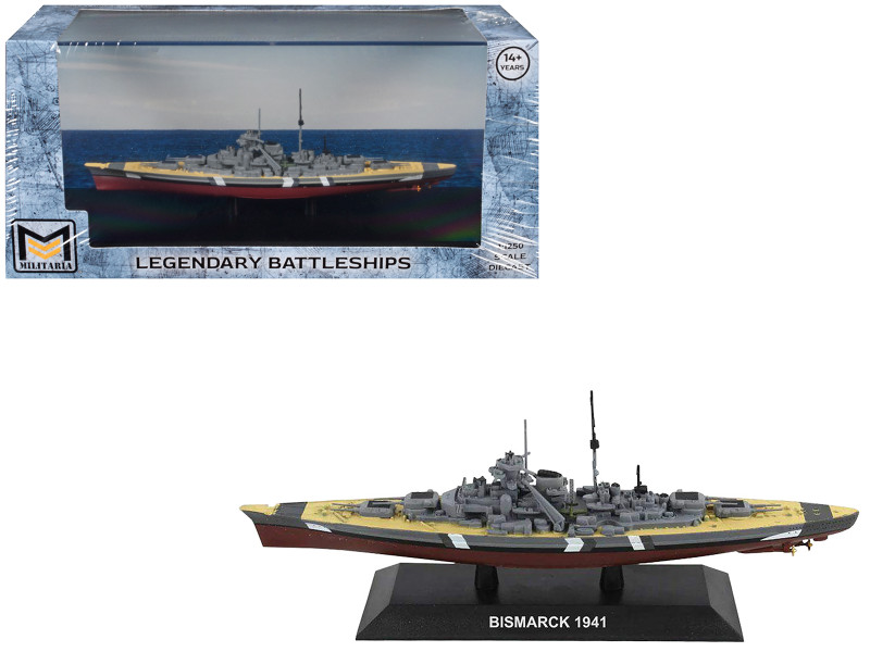 Bismarck Battleship German Navy 1941 Legendary Battleships Series 1/1250 Diecast Model Militaria Die Cast 24223-41