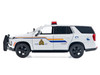 2025 Chevrolet Tahoe PPV RCMP Royal Canadian Mounted Police White with Stripes with Flashing Light Bar and Front and Rear Lights and Sounds 1/24 Diecast Model Car Motormax 79628