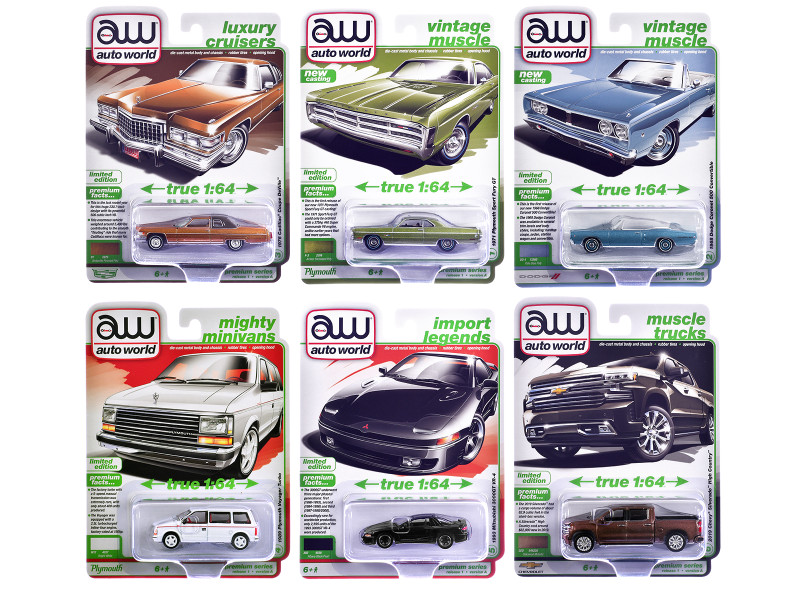 Auto World Premium 2026 Release 1 Set A of 6 pieces 1/64 Diecast Model Cars Auto World 64532A