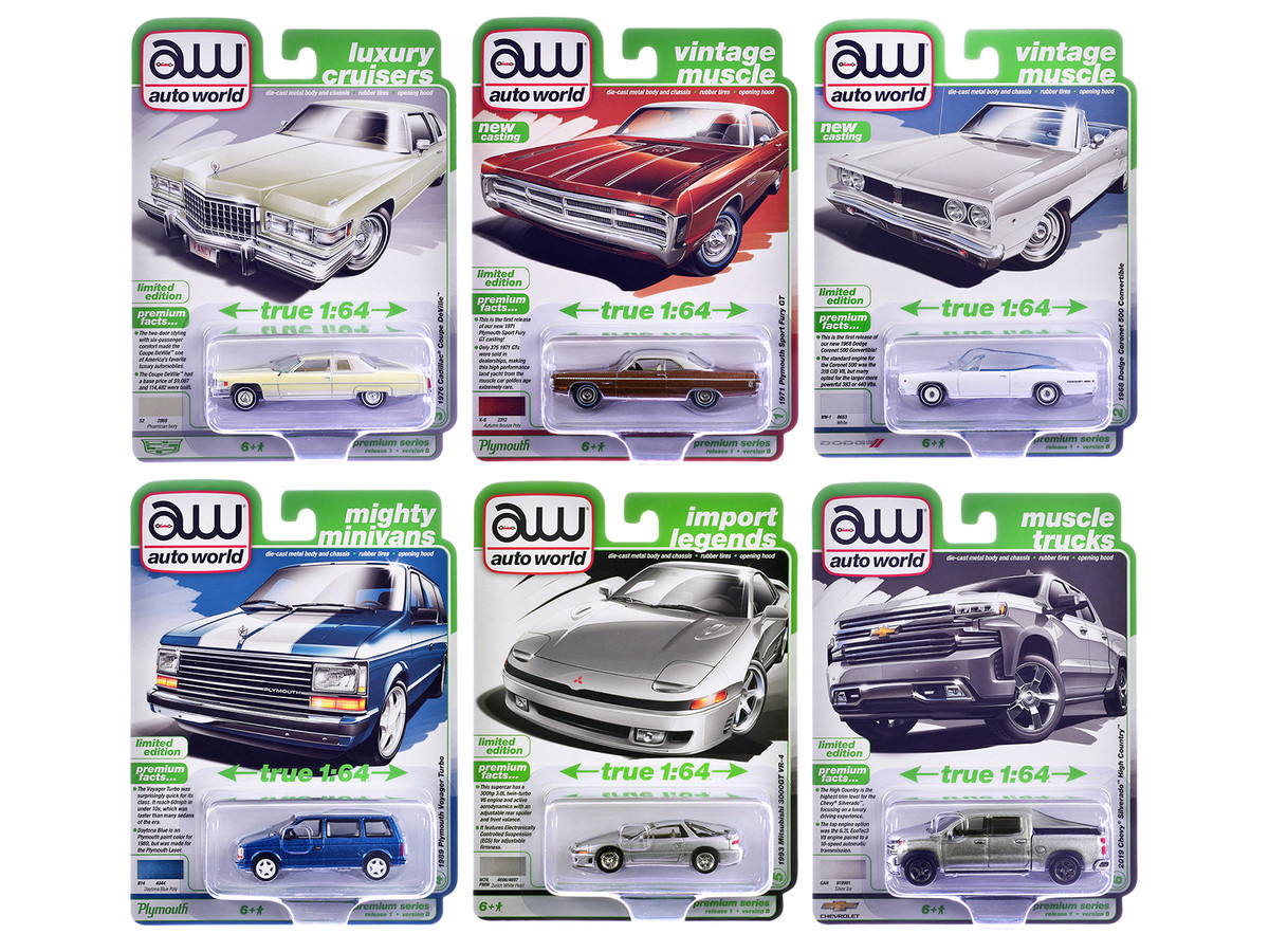 Auto World Premium 2026 Release 1 Set B of 6 pieces 1/64 Diecast