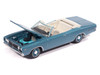 1968 Dodge Coronet 500 Convertible Pale Blue Metallic with White Interior Vintage Muscle Series 1/64 Diecast Model Car Auto World 64532-AWSP212A