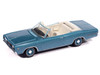 1968 Dodge Coronet 500 Convertible Pale Blue Metallic with White Interior Vintage Muscle Series 1/64 Diecast Model Car Auto World 64532-AWSP212A