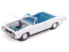 1968 Dodge Coronet 500 Convertible White with Blue Interior Vintage Muscle Series 1/64 Diecast Model Car Auto World 64532-AWSP212B