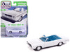1968 Dodge Coronet 500 Convertible White with Blue Interior Vintage Muscle Series 1/64 Diecast Model Car Auto World 64532-AWSP212B