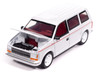 1989 Plymouth Voyager Turbo Van Bright White with Red Stripes and Interior Mighty Minivans Series 1/64 Diecast Model Car Auto World 64532-AWSP213A
