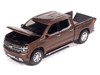 2019 Chevrolet Silverado High Country Pickup Truck Oakwood Brown Metallic Muscle Trucks Series 1/64 Diecast Model Car Auto World 64532-AWSP215A