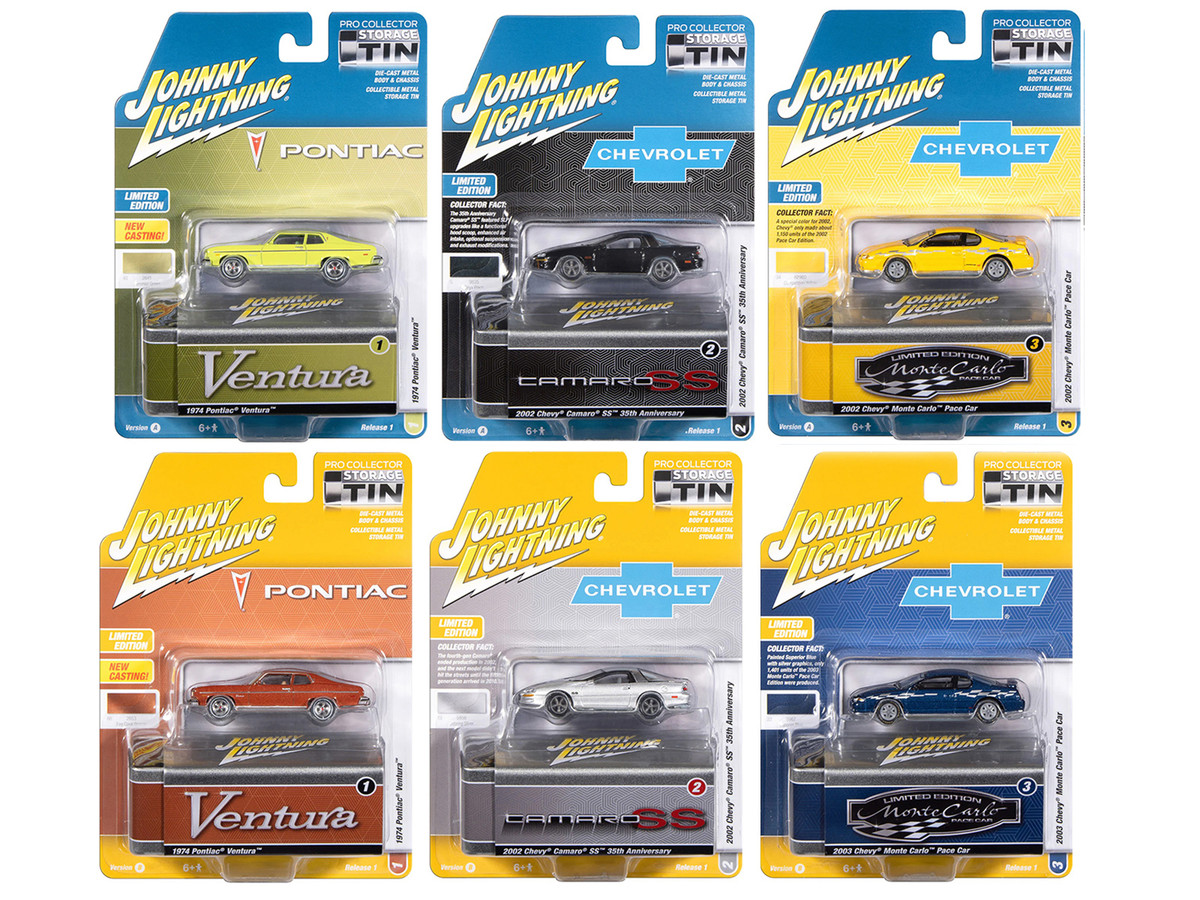 Johnny Lightning Collector's Tin 2026 Set of 6 Cars Release 1