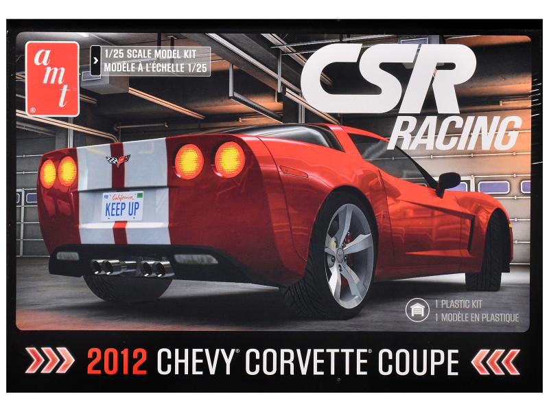 Skill 2 Model Kit of 2012 Chevrolet Corvette Coupe "CSR Racing" 1/25 Scale Model by AMT AMT1551M