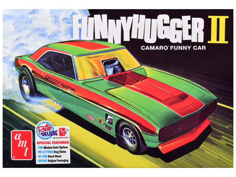 Skill 2 Model Kit of Chevrolet Camaro Funny Car Funny Hugger II 1/25 Scale Model AMT AMT1565