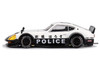 Nissan Fairlady Z RHD Right Hand Drive Kaido GT Police Black and White Designed by Jun Imai Kaido House 1/64 Diecast Model Car Mini GT KHMG208