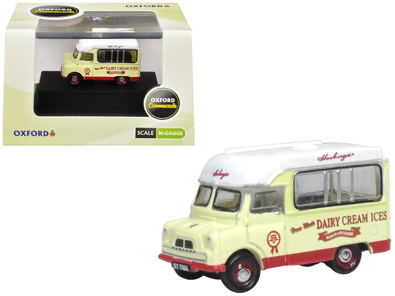Bedford CA Ice Cream Van Hockings Dairy Cream Ice Cream with White Top 1/148 (N) Scale Diecast Model Car Oxford Diecast NCA030