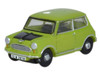 Mini Cooper Lime Green with Matt Black Hood 1/148 (N) Scale Diecast Model Car Oxford Diecast NMN005