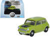 Mini Cooper Lime Green with Matt Black Hood 1/148 (N) Scale Diecast Model Car Oxford Diecast NMN005