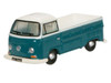 Volkswagen T2 Pickup Truck Emerald Green and Arkona White 1/148 (N) Scale Diecast Model Car Oxford Diecast NVW006