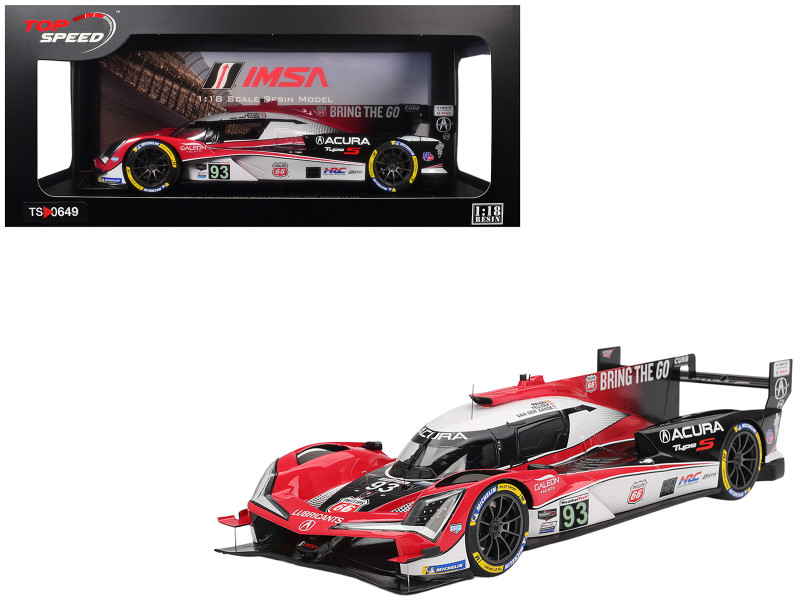 Acura ARX-06 #93 Alex Palou - Renger van der Zande - Nick Yelloly Acura Meyer Shank Racing 3rd Place GTP IMSA 12 Hours of Sebring 2025 1/18 Model Car Top Speed TS0649