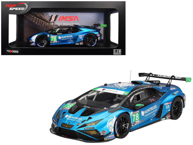Lamborghini Huracan GT3 EVO2 #78 Mario Farnbacher - Misha Goikhberg - Parker Kligerman - Franck Perera Forte Racing IMSA 24 Hours of Daytona 2025 1/18 Model Car Top Speed TS0685